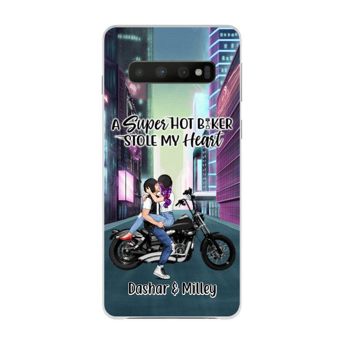 Cyber Biker Couple - Personalized Phone Case For Him, For Her, Motorcycle Lovers