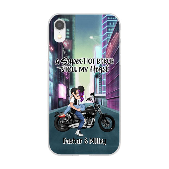 Cyber Biker Couple - Personalized Phone Case For Him, For Her, Motorcycle Lovers