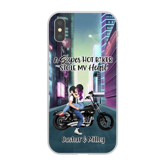 Cyber Biker Couple - Personalized Phone Case For Him, For Her, Motorcycle Lovers