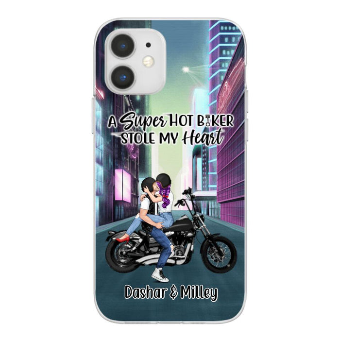 Cyber Biker Couple - Personalized Phone Case For Him, For Her, Motorcycle Lovers