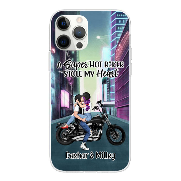 Cyber Biker Couple - Personalized Phone Case For Him, For Her, Motorcycle Lovers