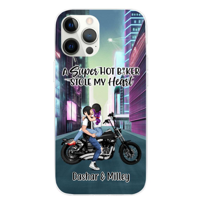 Cyber Biker Couple - Personalized Phone Case For Him, For Her, Motorcycle Lovers