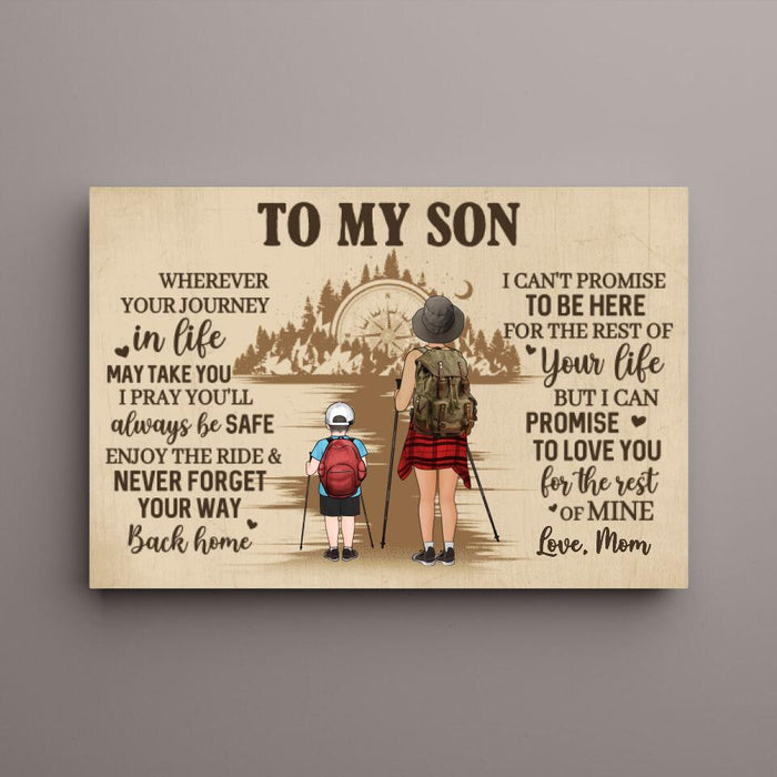 I Promise To Love You For The Rest Of Mine - Personalized Canvas For Her, For Son, Daughter, Hiking