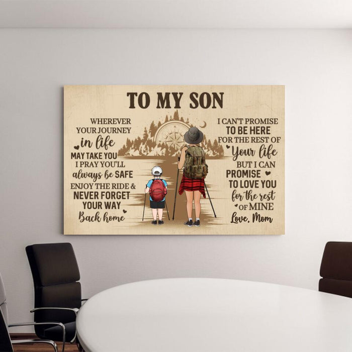 I Promise To Love You For The Rest Of Mine - Personalized Canvas For Her, For Son, Daughter, Hiking