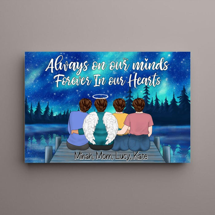 Always on Our Minds - Personalized Gifts, Custom Memorial Canvas for Mom, Memorial Gifts