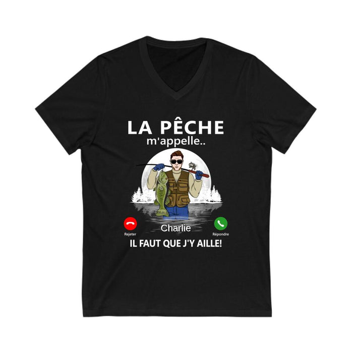 La Pêche M'appelle Il Faut Que J'y Aille - Personalized Shirt For Man, Fishing