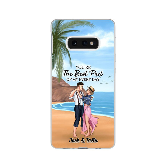 You're The Best Part Of My Everyday - Personalized Phone Case For Couples, Beach, Dancing