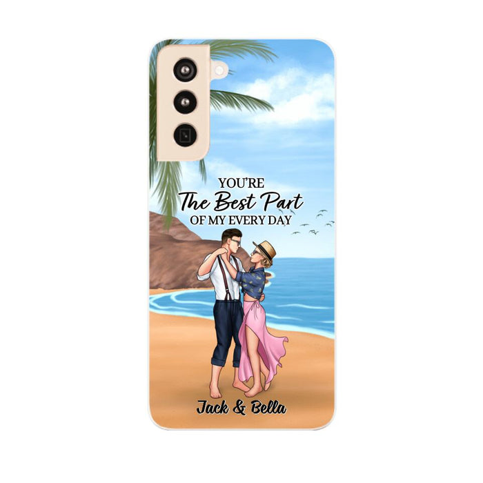 You're The Best Part Of My Everyday - Personalized Phone Case For Couples, Beach, Dancing