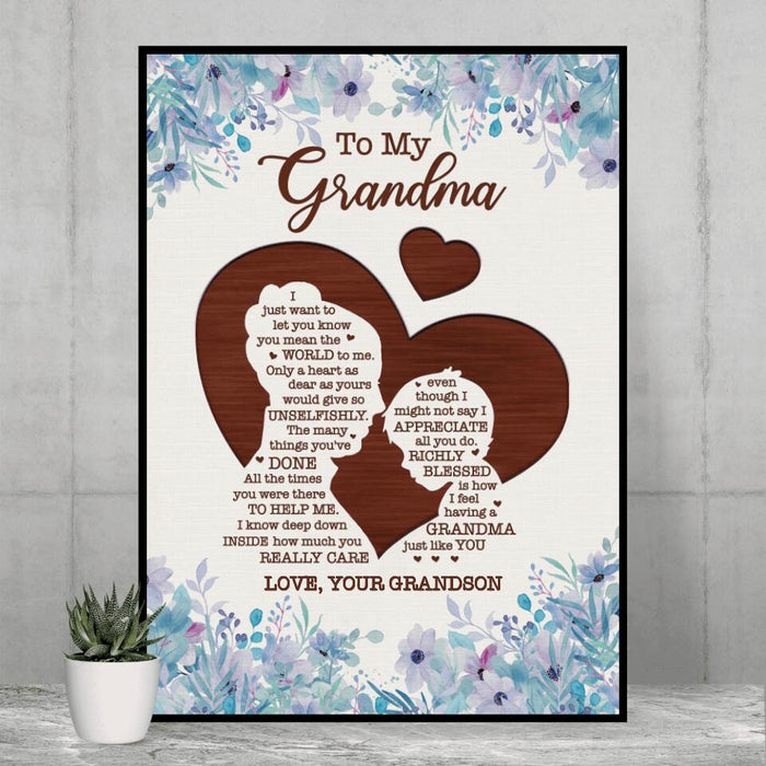 I Just Want to Let You Know You Mean the World to Me - Personalized Gifts Custom Poster for Grandma