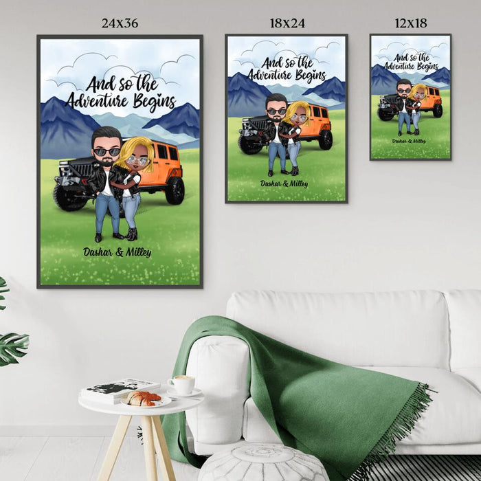 And So The Adventure Begins - Personalized Poster For Car Lovers, Off-Road