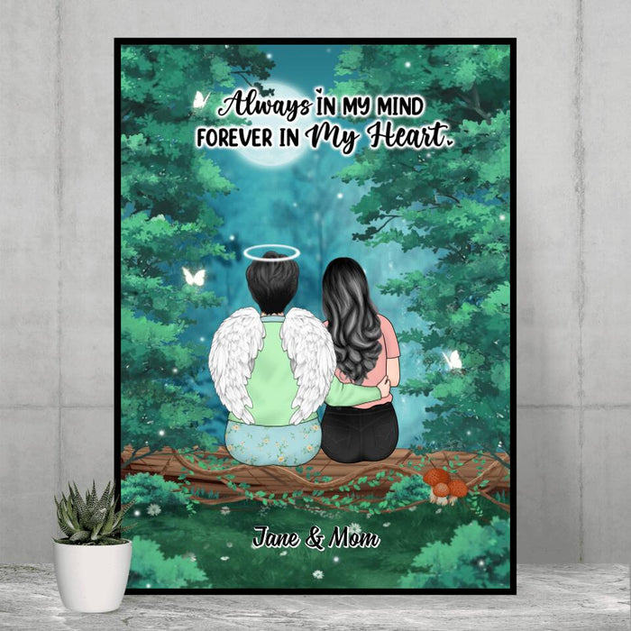 Always In My Mind Forever In My Heart - Personalized Poster For Daughter, Son, Family, Memorial