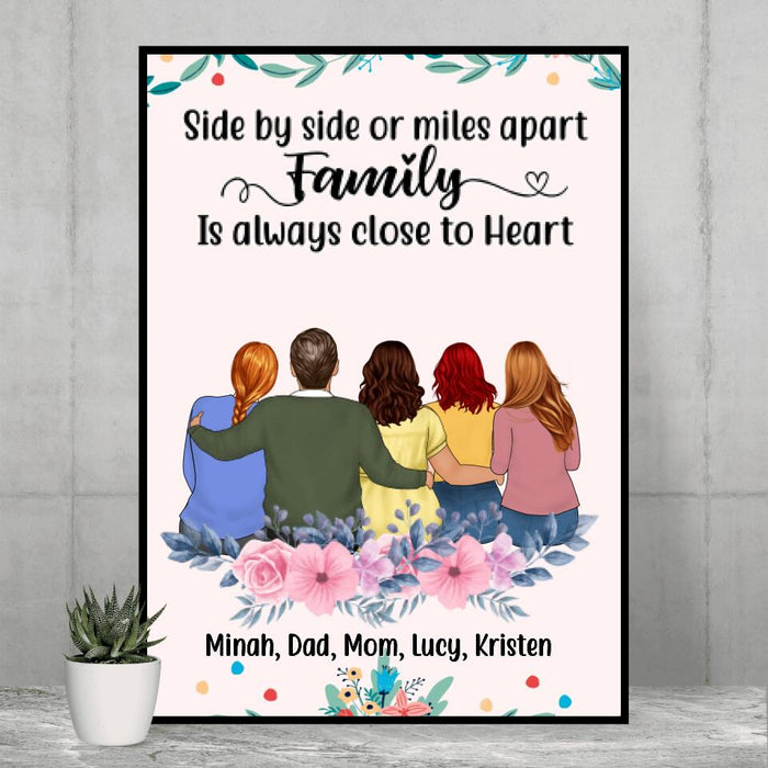 Family Is Always Close to Heart - Personalized Gifts Custom Poster for Family for Dad