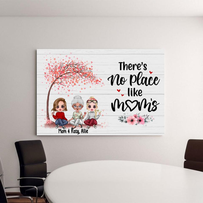 There's No Place Like Mom's - Personalized Gifts Custom Canvas for Daughter for Mom