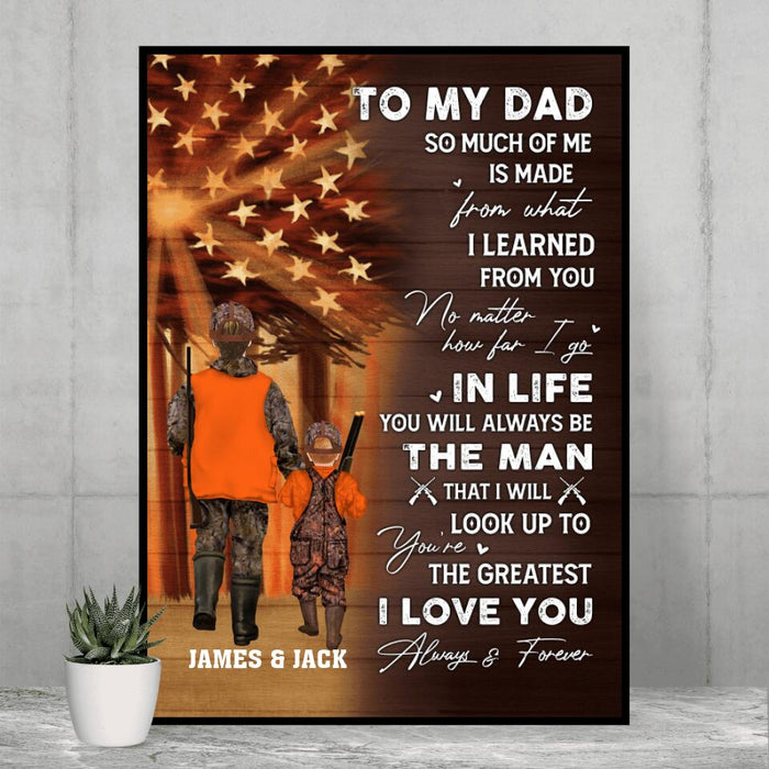 To My Dad from Son - Personalized Gifts Custom Hunting Poster for Dad, Hunting Lovers