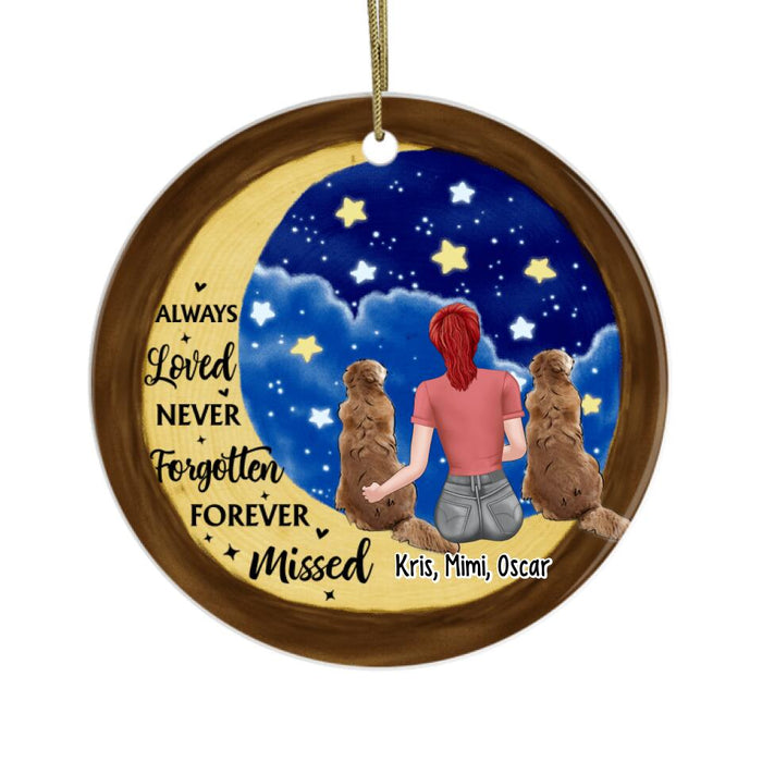 Always Loved, Never Forgotten, Forever Missed - Personalized Gifts Custom Memorial Ornament for Dog Mom, Memorial Gifts