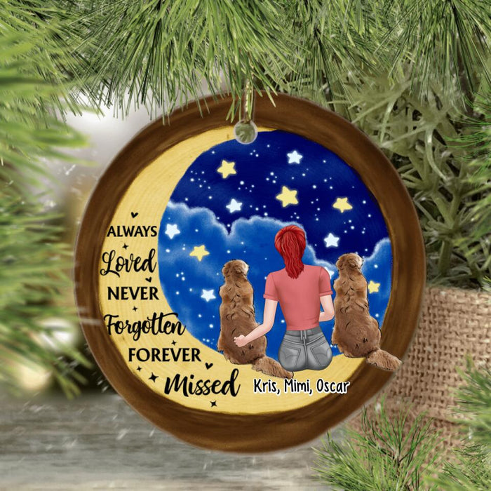 Always Loved, Never Forgotten, Forever Missed - Personalized Gifts Custom Memorial Ornament for Dog Mom, Memorial Gifts
