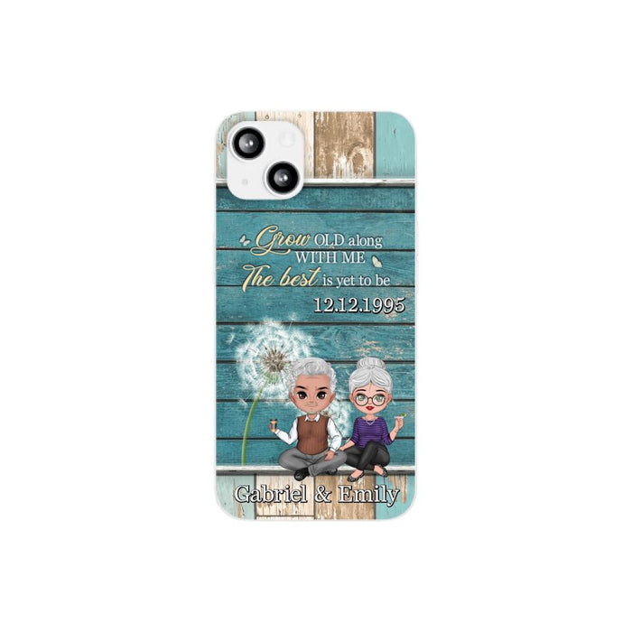 Grow Old Along With Me The Best Is Yet To Be - Personalized Phone Case For Him, Her, Couples, Anniversary