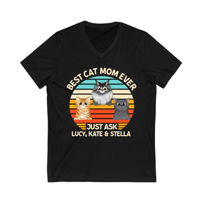 Best Cat Mom Ever Just Ask - Personalized Gifts Custom Cat Shirt for Cat Mom, Cat Lovers
