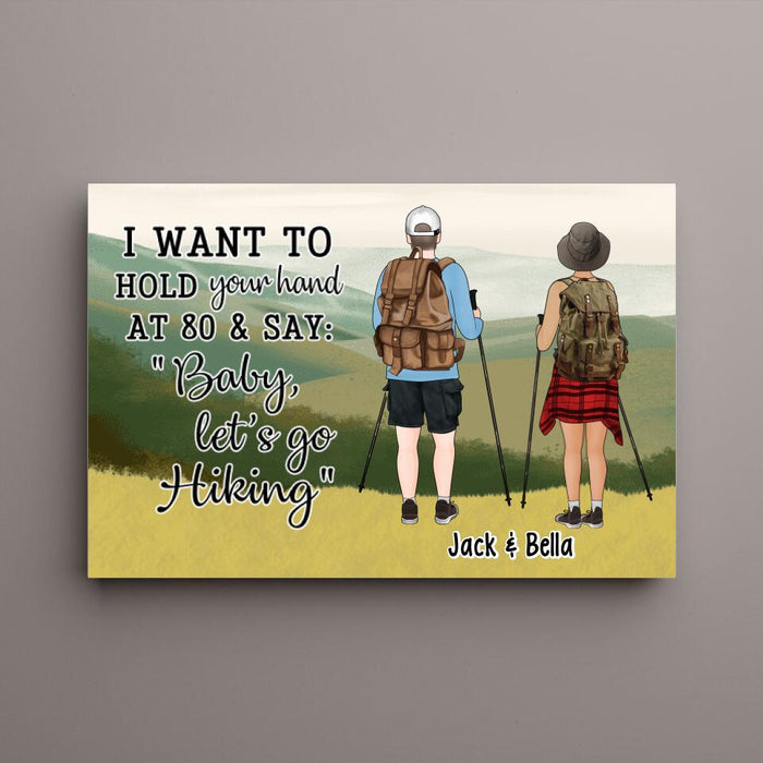 Personalized Canvas, Hiking Partners - Couple And Friends Gift, Gift For Hikers