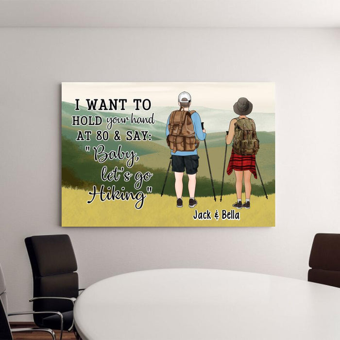 Personalized Canvas, Hiking Partners - Couple And Friends Gift, Gift For Hikers