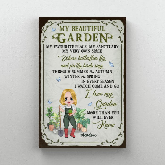 My Favorite Garden My Sanctuary Place - Personalized Canvas For Her, Him, Gardener