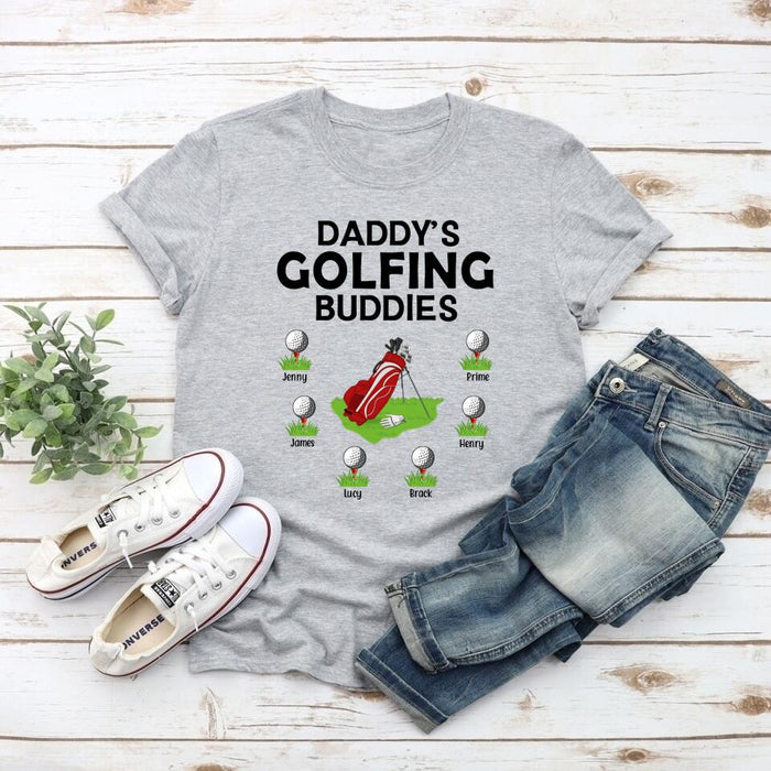 Daddy's Golfing Buddies - Personalized Gifts Custom Golf Shirt for Dad, Golf Lovers