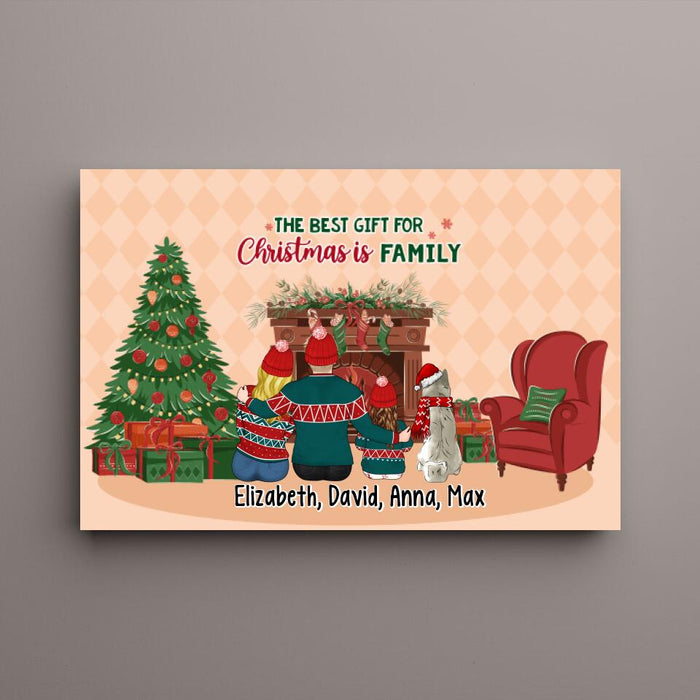 Personalized Canvas, The Joy Of Christmas Is Family, Christmas Gift For Whole Family