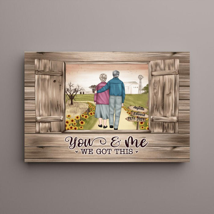 You and Me, We Got This - Anniversary Personalized Gifts Custom Canvas for Mom for Dad