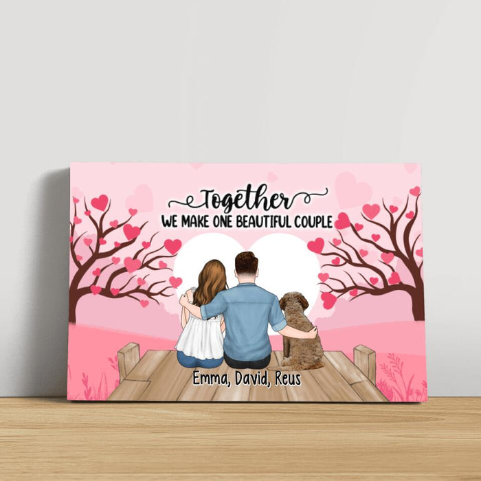 Together We Make One Beautiful Couple - Personalized Canvas For Her, For Him, Valentine's Day