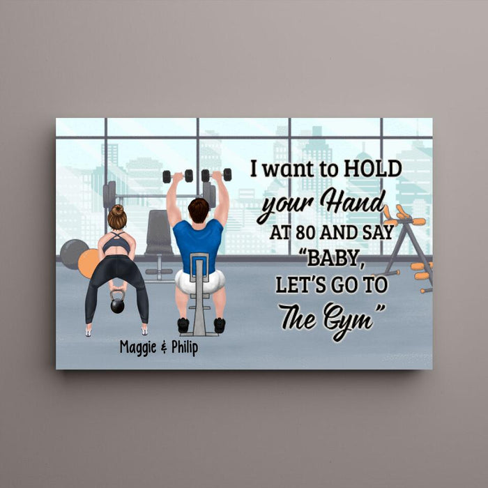Couple Workouts Together - Personalized Canvas For Her, Him, Fitness