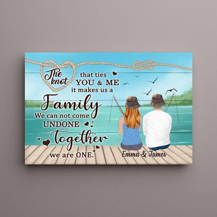 The Knot That Ties You and Me -  Personalized Canvas For Couple, Her, Him, Fishing