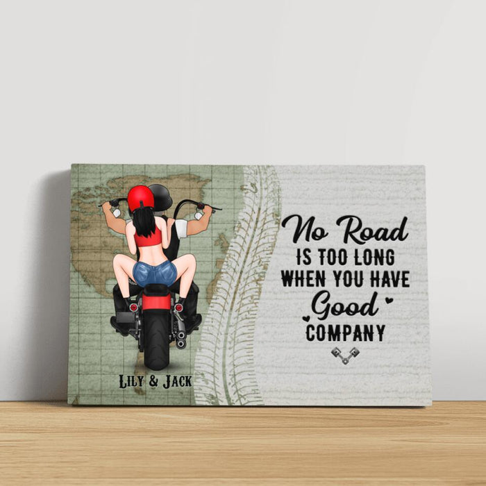 Life Is One Sweet Ride With You By My Side - Personalized Canvas For Couples, Motorcycle Lovers