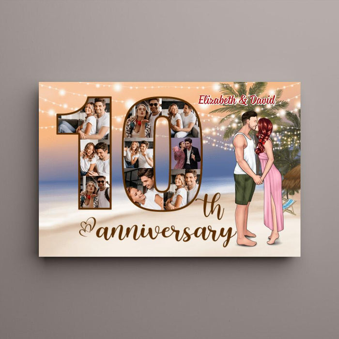 11 Years Anniversary - Custom Canvas Photo Upload, for Couples, Wife, Husband