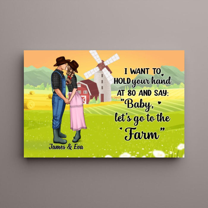 Baby Let's Go To The Farm - Personalized Canvas For Couples, Him, Her, Farmer
