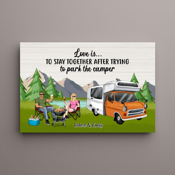 Stay Together By The Camper - Personalized Canvas For Couples, For Him, Her, Camping