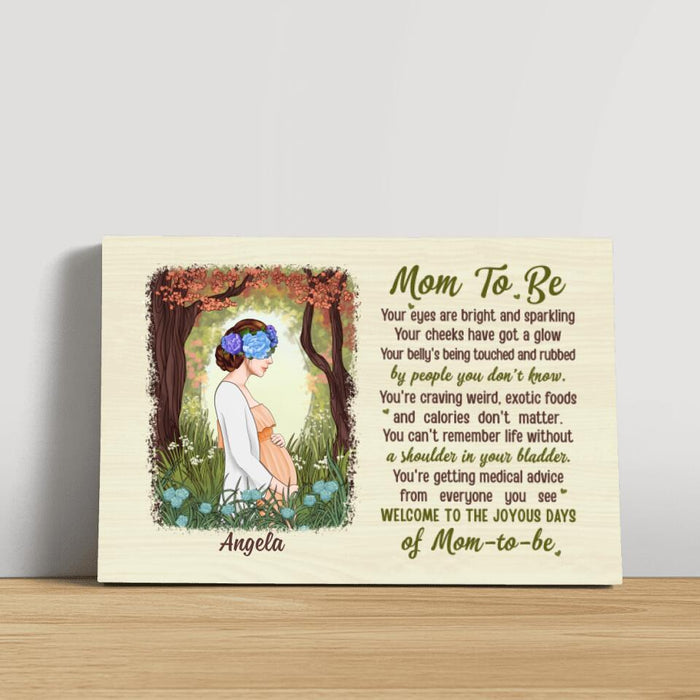 Welcome to the Joyous Days of Mom-to-Be - Mother's Day Personalized Gifts Custom Canvas for Mom