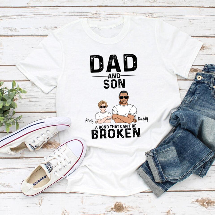 Dad and Son - Father's Day Personalized Gifts Custom Shirt for Dad