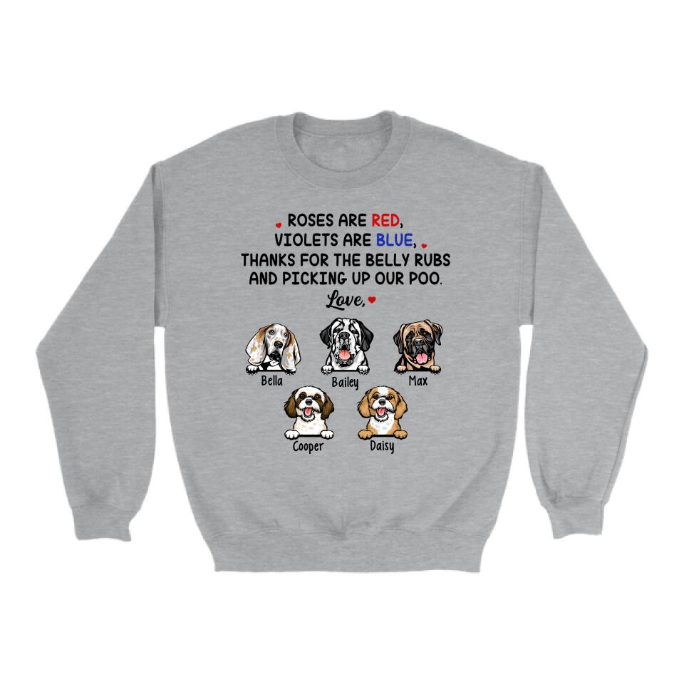 Thanks for Picking Up My Poop and Stuff - Dog Personalized Custom T-Shirt, Hoodie, Sweatshirt - Christmas Gift for Pet Owners, Pet lovers, Sweatshirt