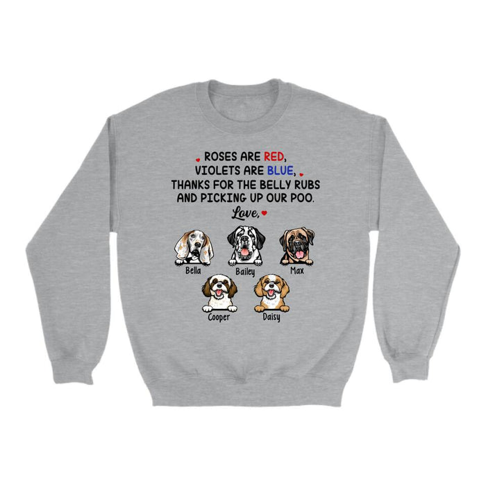 Roses Are Red, Violets Are Blue - Personalized Gifts Custom Dog Lovers Shirt For Dog Dad, Dog Lovers