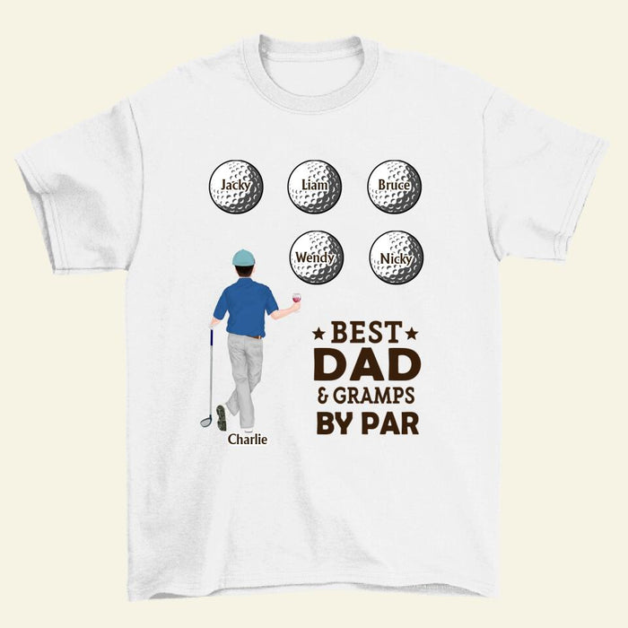 Best Dad by Par - Personalized Gifts Custom Golf Shirt for Dad, Golf Lovers
