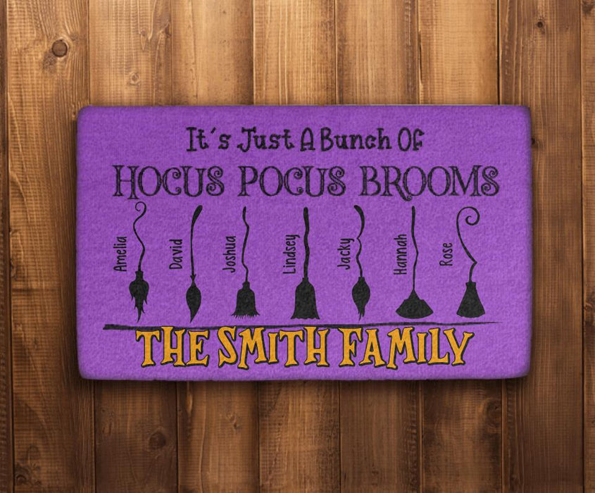 It's Just a Bunch of Hocus - Halloween Personalized Gifts Custom Doormat for Family