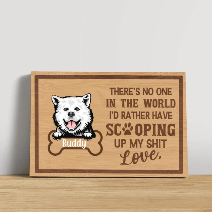 There's No One in the World - Personalized Gifts Custom Dog Canvas for Dog Dad, Dog Lovers