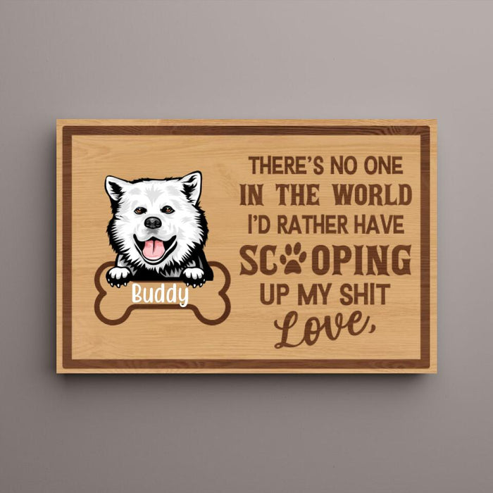 There's No One in the World - Personalized Gifts Custom Dog Canvas for Dog Dad, Dog Lovers