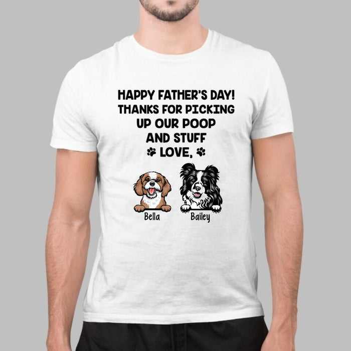 Happy Father's Day - Personalized Gifts Custom Dog Lovers Shirt for Dog Dad, Dog Lovers