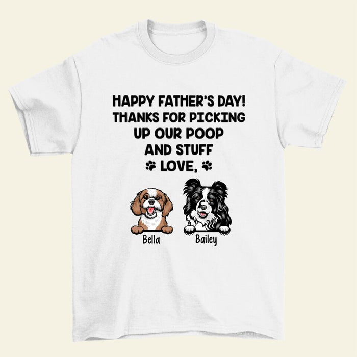 Happy Father's Day - Personalized Gifts Custom Dog Lovers Shirt for Dog Dad, Dog Lovers