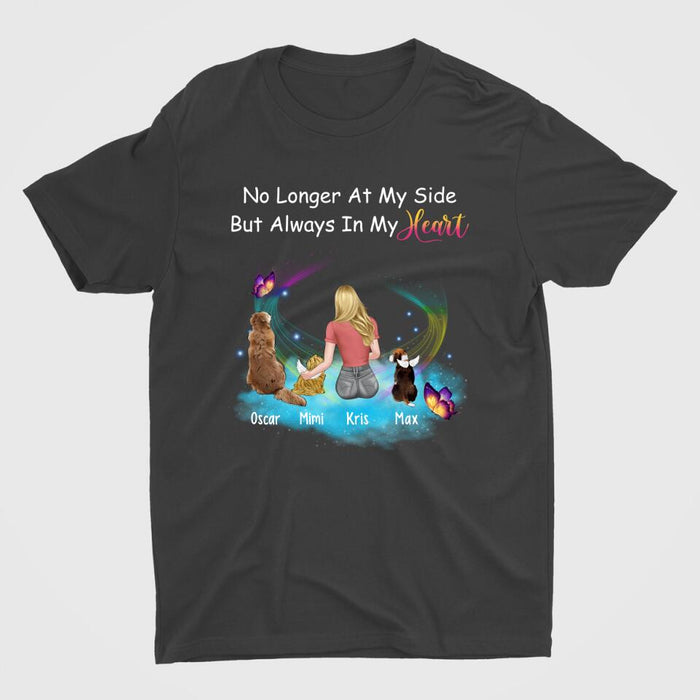 No Longer at My Side But Always in My Heart - Personalized Gifts Custom Memorial Shirt for Dog Mom, Memorial Gifts