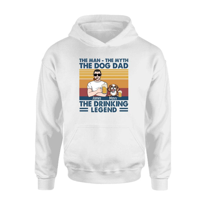 The Man The Myth - Personalized Gifts for Dog Lovers Custom Dog Dad Shirt