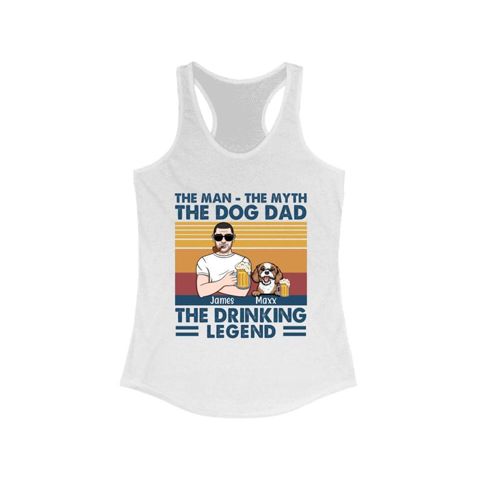 The Man The Myth - Personalized Gifts for Dog Lovers Custom Dog Dad Shirt
