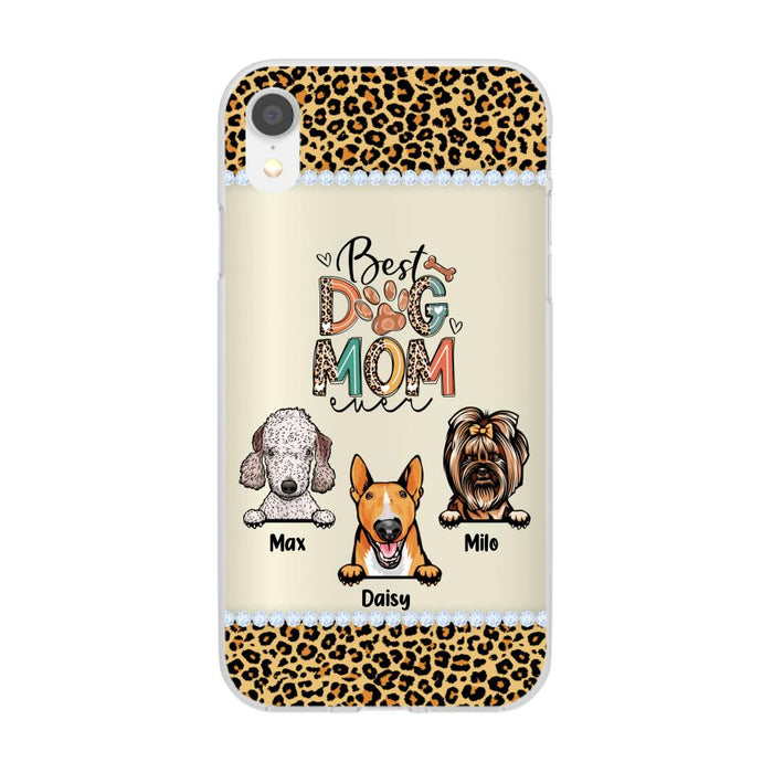 Best Dog Mom Ever Leopard - Personalized Gifts for Custom Dog Phone Case for Dog Mom, Dog Lovers