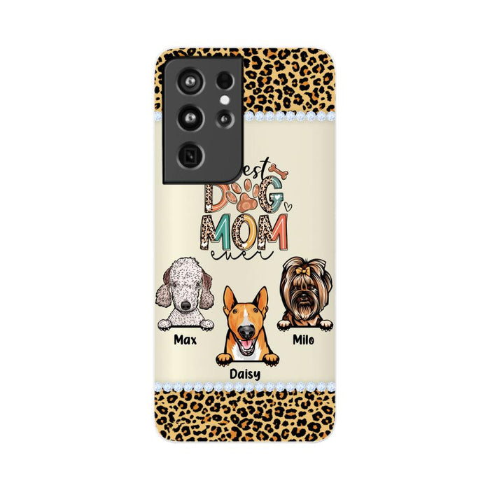 Best Dog Mom Ever Leopard - Personalized Gifts for Custom Dog Phone Case for Dog Mom, Dog Lovers